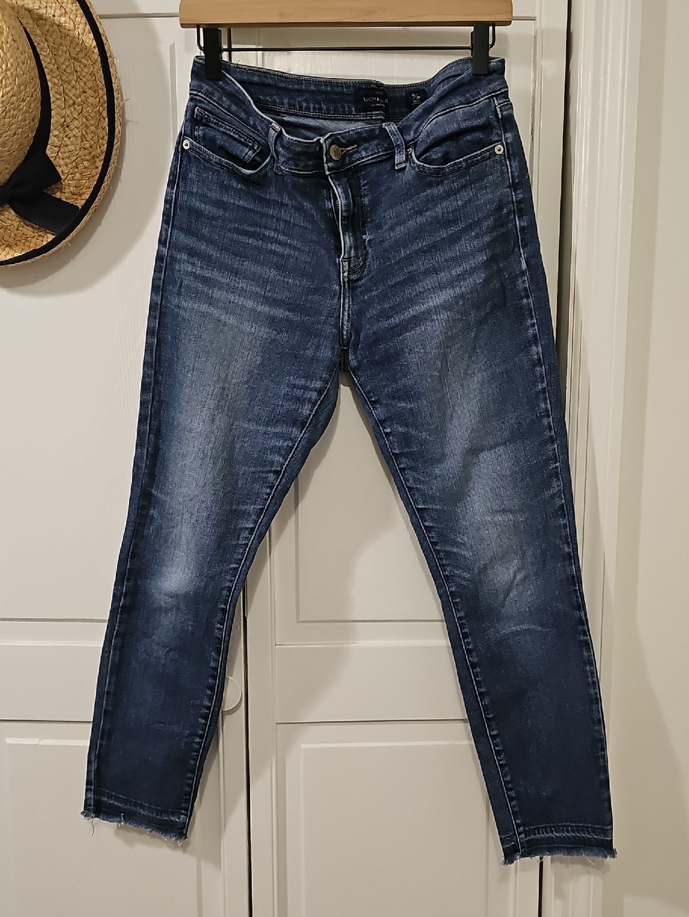 Lucky Brand Women's Dark Blue Skinny Jeans - Faded Indigo Wash